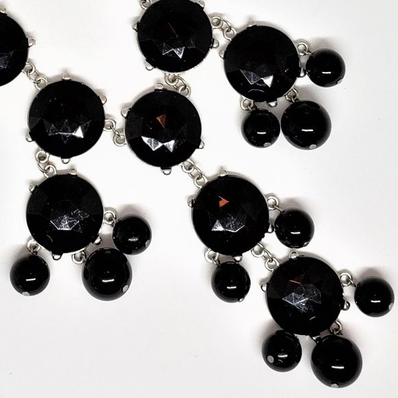 NWT Long Petite Black Bubble Necklace - Picture 2 of 2